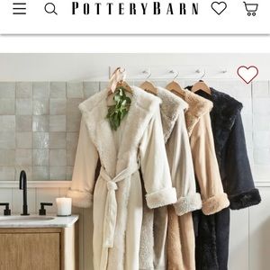 Pottery Barn Faux Shearling Robe